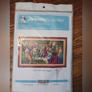 Joy Sunday Cross Stitch Kit *The Last Supper* 24×14in, Fabric, Thread, Needles